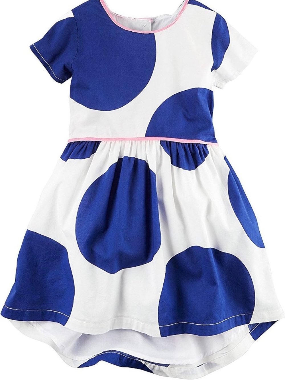 Carter's Toddler Girl's White and Blue Polka Dot Dress Size 2T